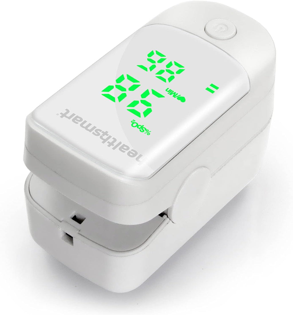 HealthSmart Fingertip Pulse Oximeter with LED Display SpO2 and Pulse Rate

