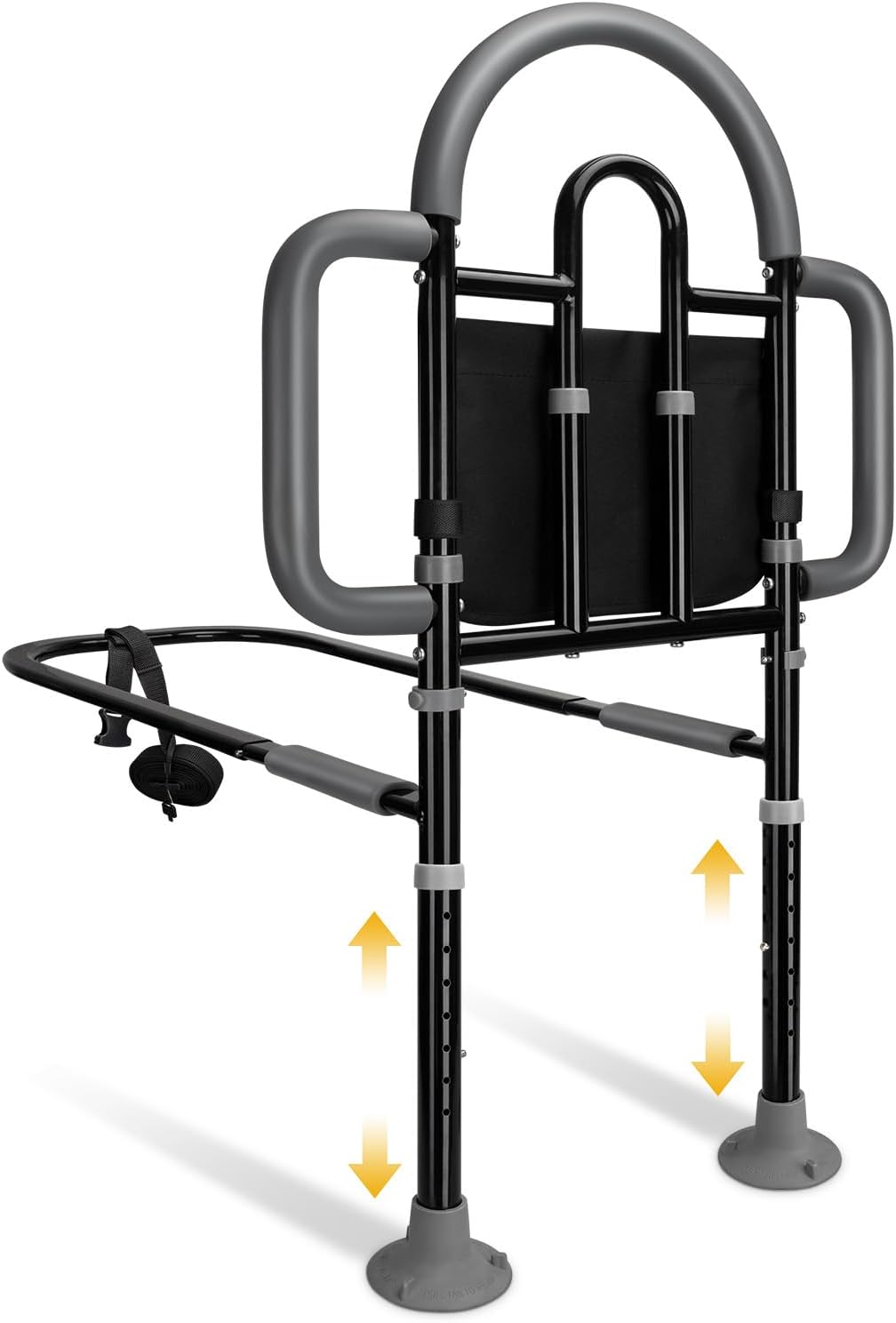 Adjustable Bed Assist Rail for Seniors, Portable Bedside Safety Rail, 400 lb

