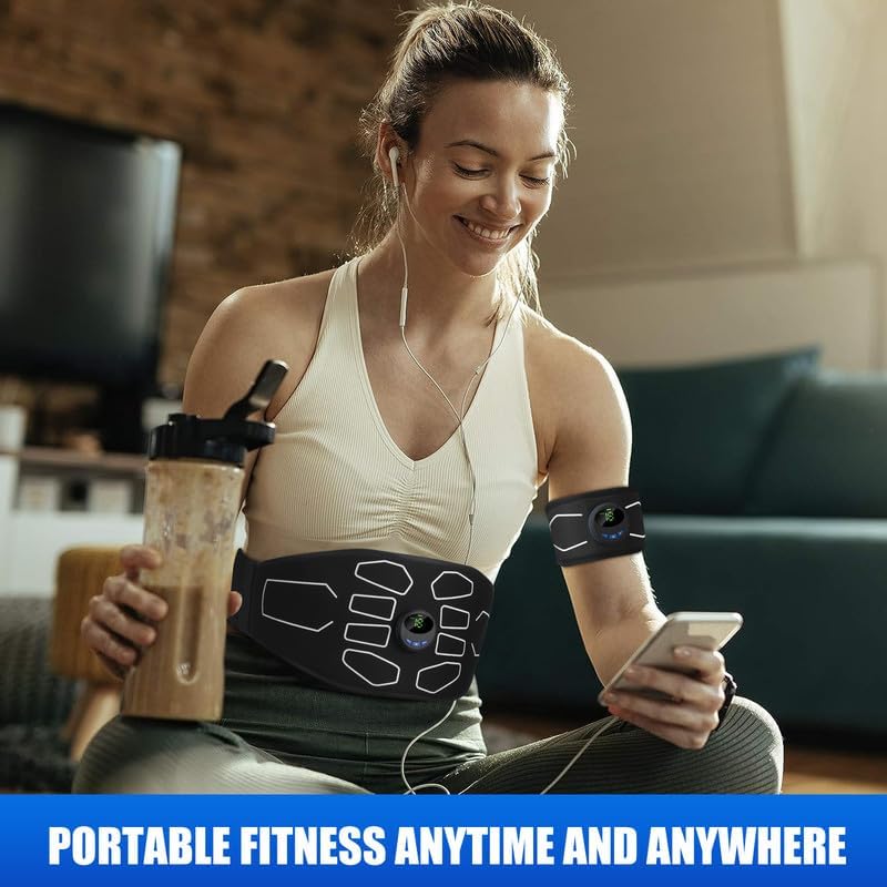MarCoolTrip Electronic Muscle Stimulator Abs Trainer Belt for Fitness Workout

