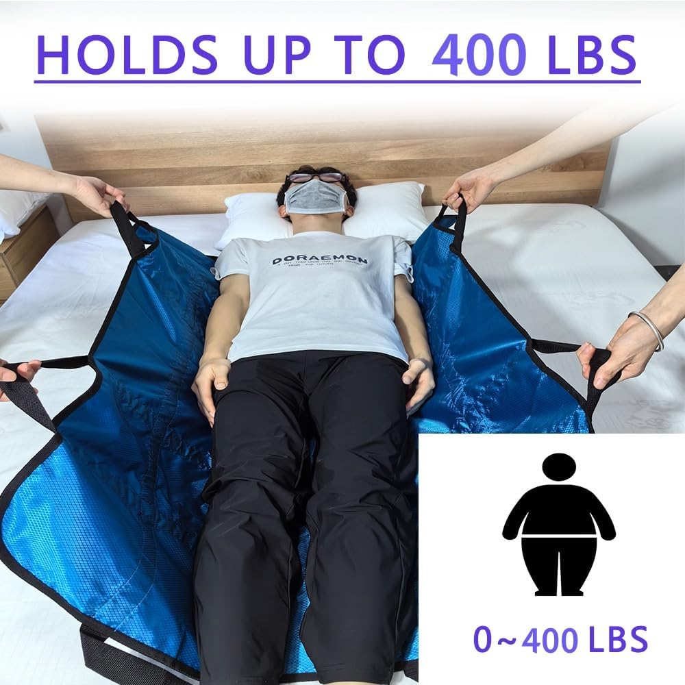 Positioning Bed Pad with Handles, 48 x 40 Transfer Sheet for Repositioning

