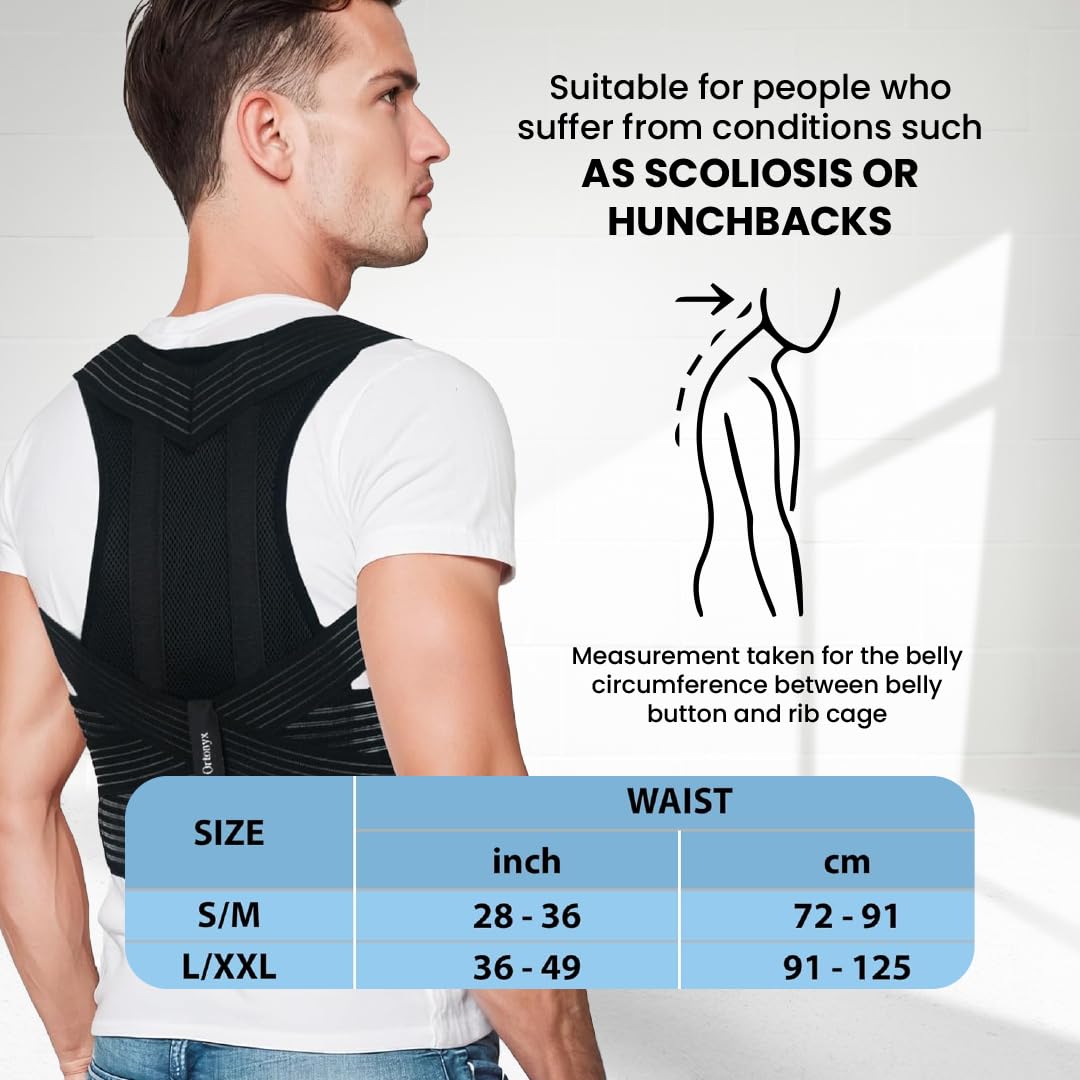 ORTONYX Back Brace Posture Corrector with Clavicle and Shoulder Support

