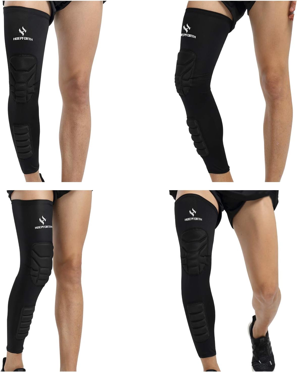 Compression Leg Sleeve with EVA Shin Protection, 2-Pack

