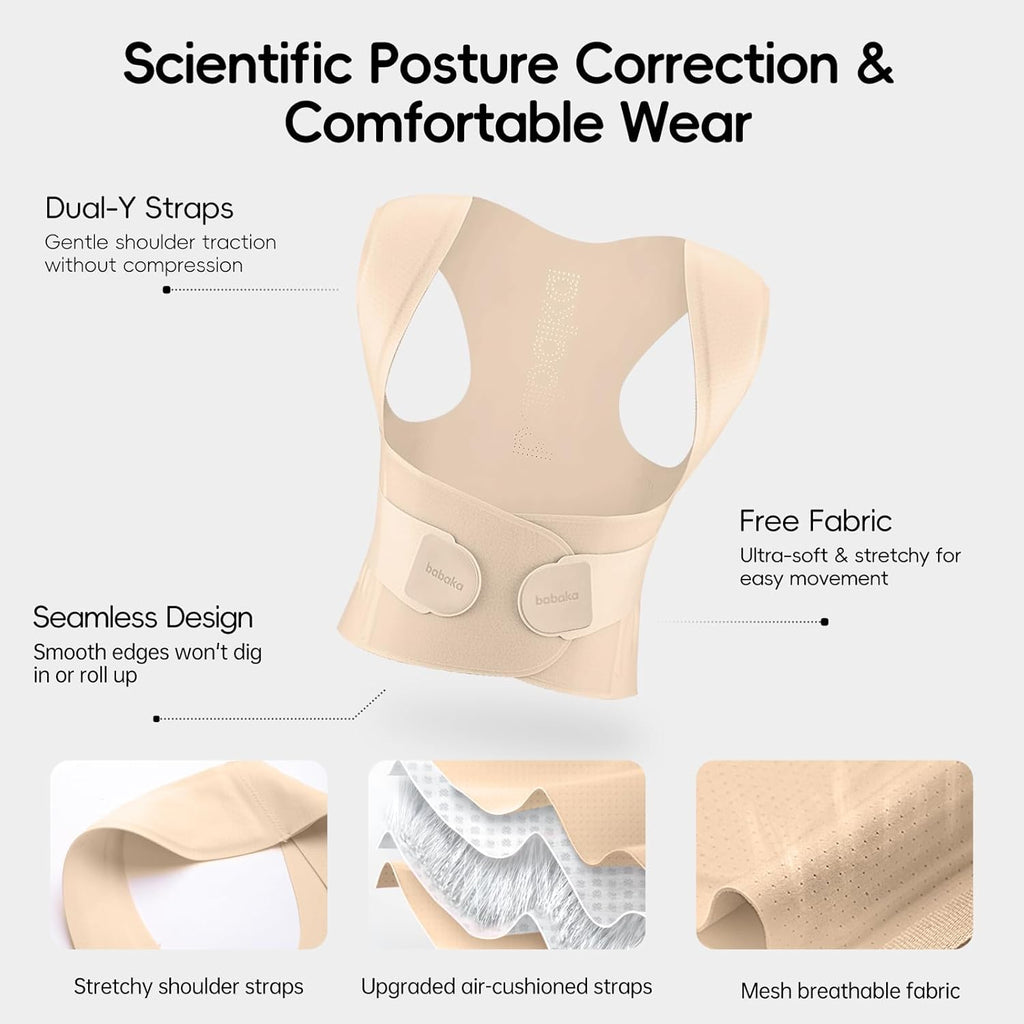 babaka Posture Corrector Back Brace for Upper and Lower Back Support

