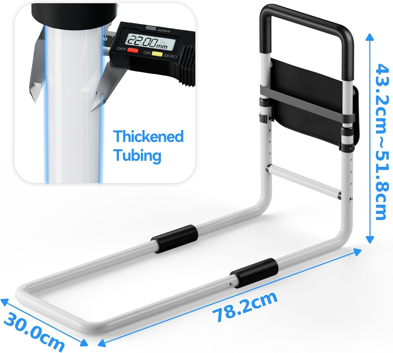 songsoso Adjustable Bed Rail for Seniors, Bedside Support for Elderly, 300 lb

