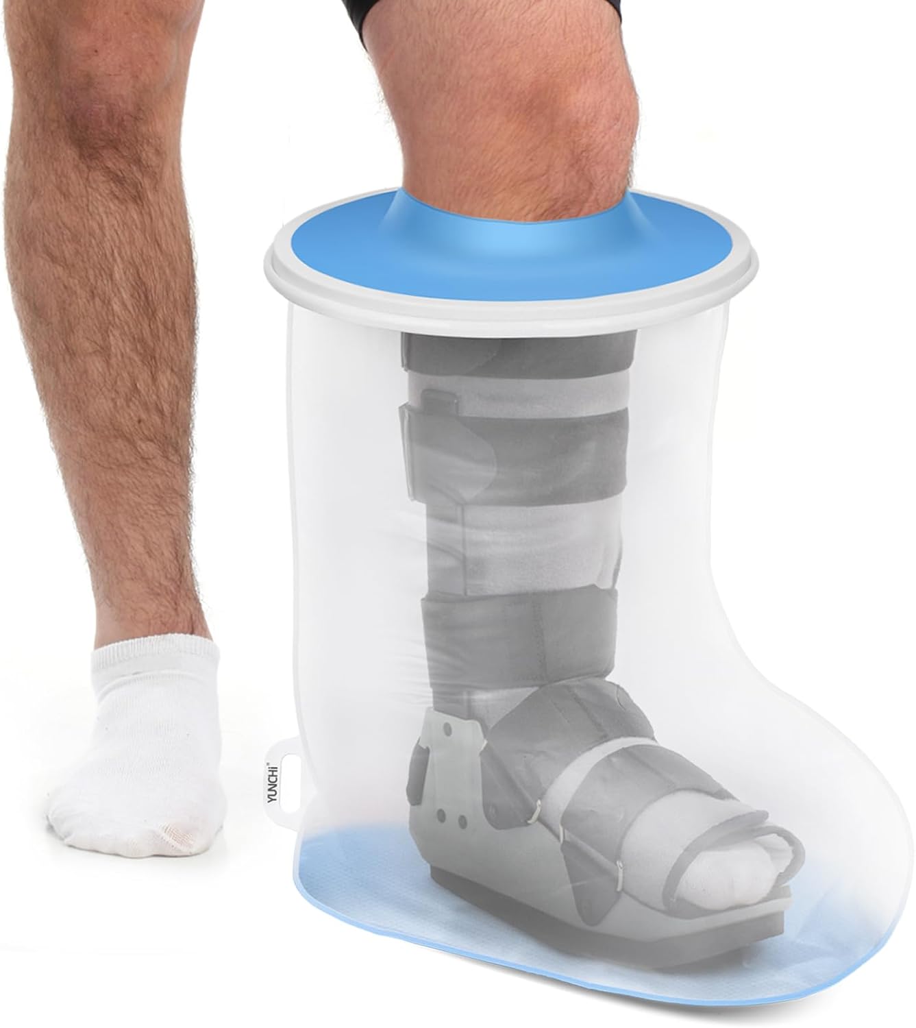 YUNCHI Waterproof Shower Cast Protector with Non-Slip Bottom for Recovery

