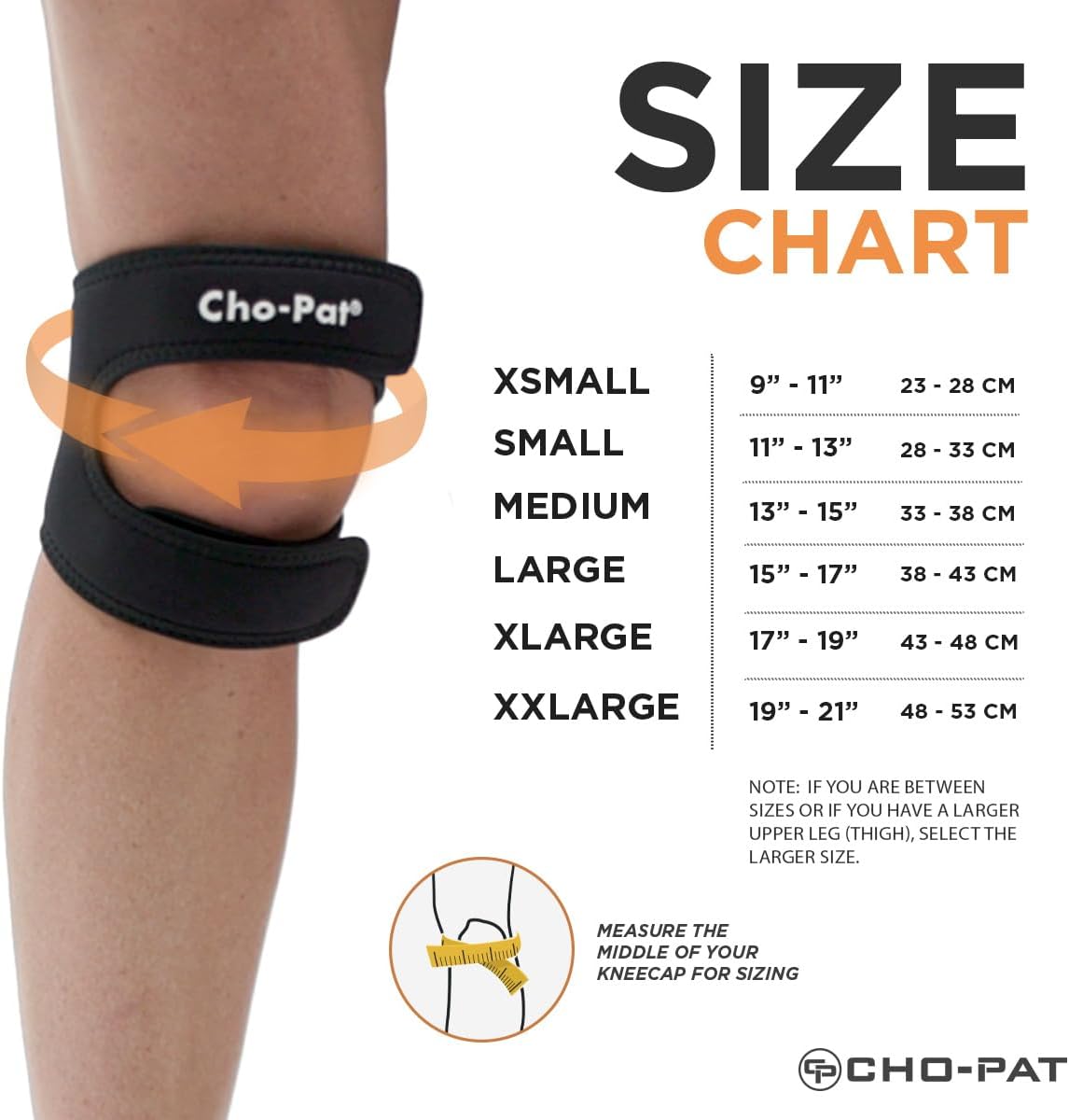 Cho-Pat Dual Action Double-Layer Adjustable Knee Strap for Patellar Tendon Pain

