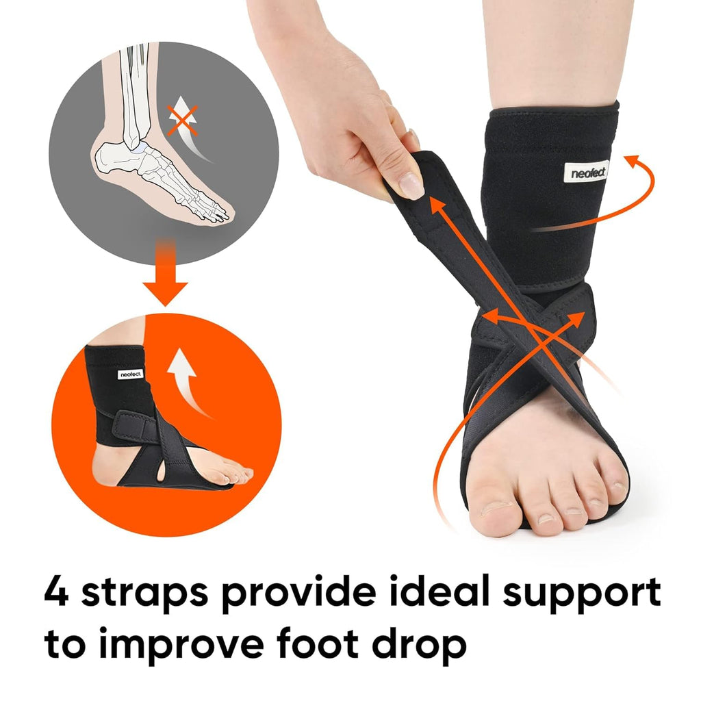 NEOFECT Drop Foot Brace Adjustable AFO Ankle Brace for Walking and Stroke Recovery

