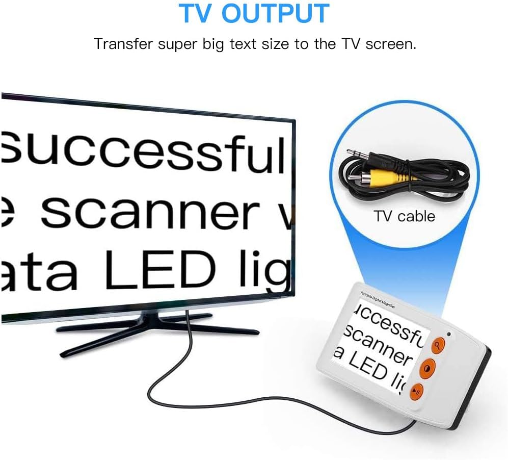 Eyoyo Portable Digital Magnifier 3.5” LCD Video Magnifier Reading Aid 2x–25x Zoom


