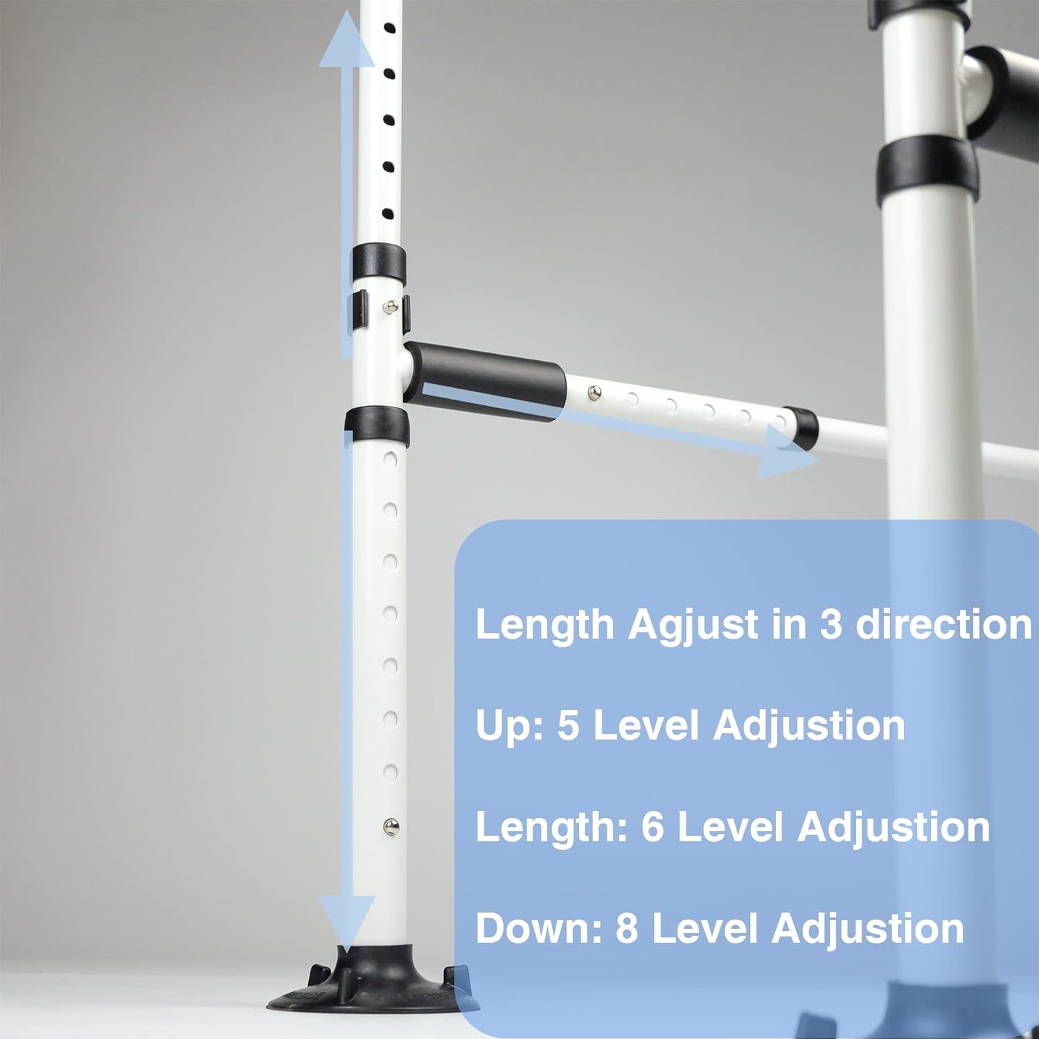 LandTale Adjustable Bed Assist Rail with Handle, Safety Grab Bar for Bed

