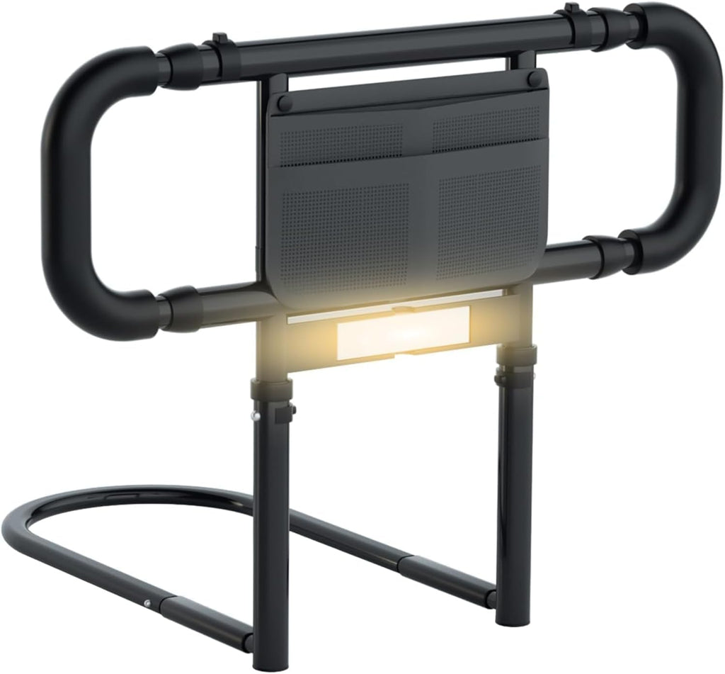 LIUQIBAX Bed Rails for Elderly Adults Safety Grab Bars Motion Sensor Light, 300 lb


