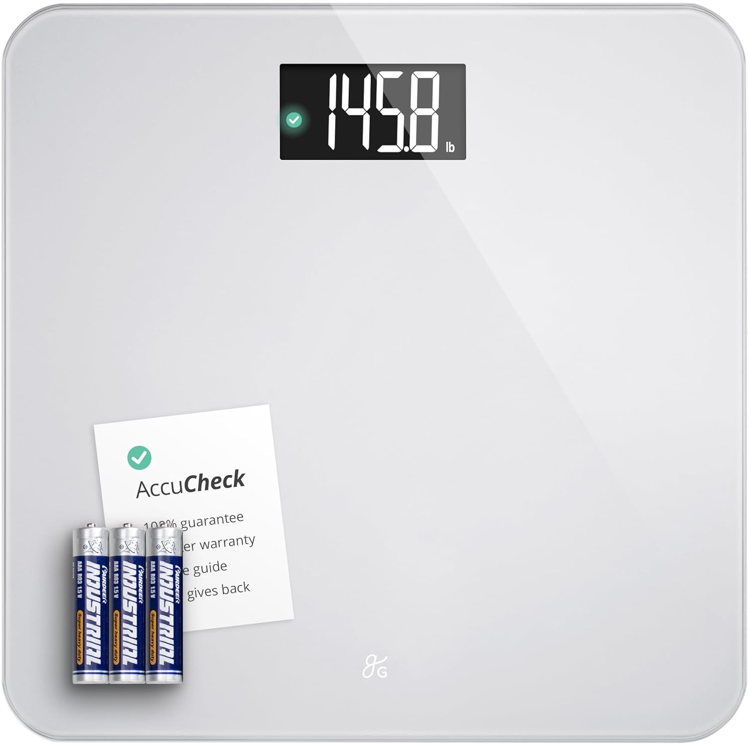 Greater Goods AccuCheck Digital Body Weight Device with Backlit Display, 400 lb Capacity

