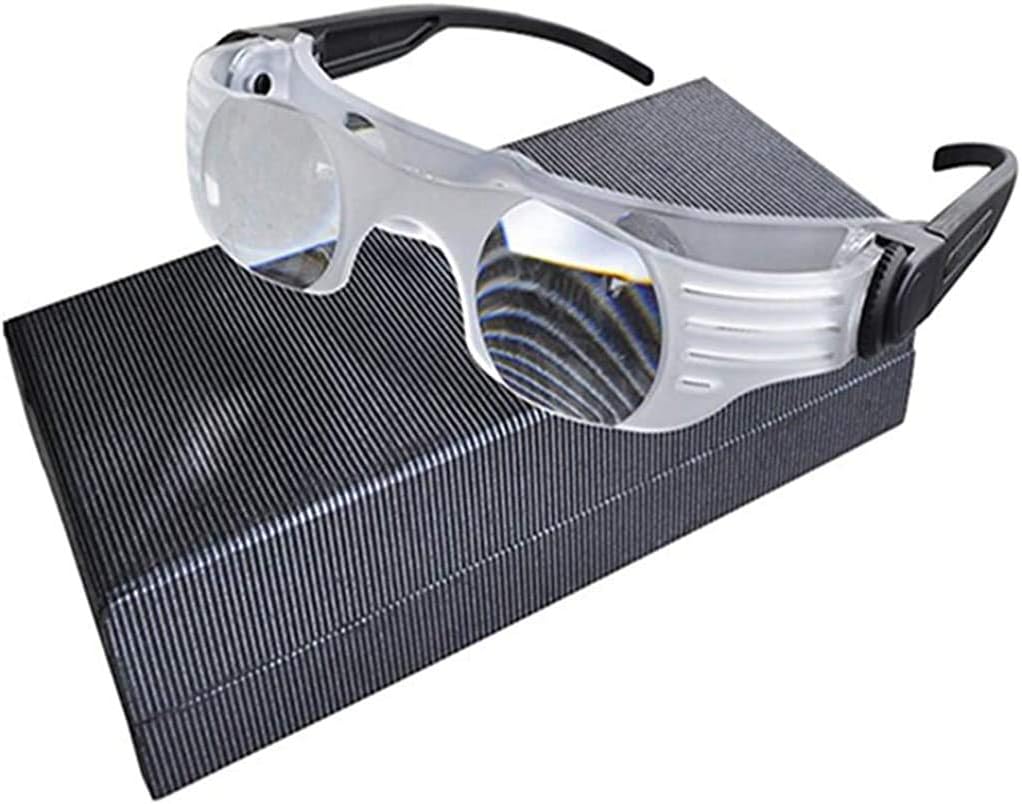 HongDee Dual Lens Low Vision Magnifier Eyeglasses for Distance Viewing TV

