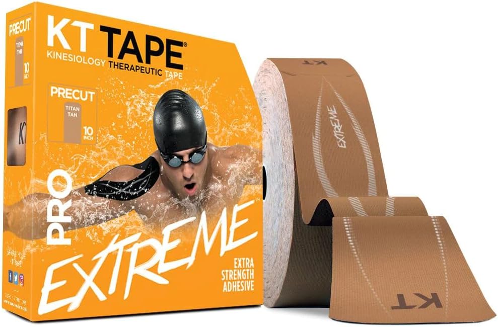 KT Tape PRO Extreme Synthetic Kinesiology Therapeutic Tape, Precut Strips

