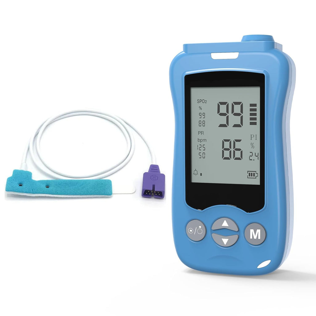 Handheld Fingertip Pulse Oximeter Medical Grade for Kids Adults with Alarm

