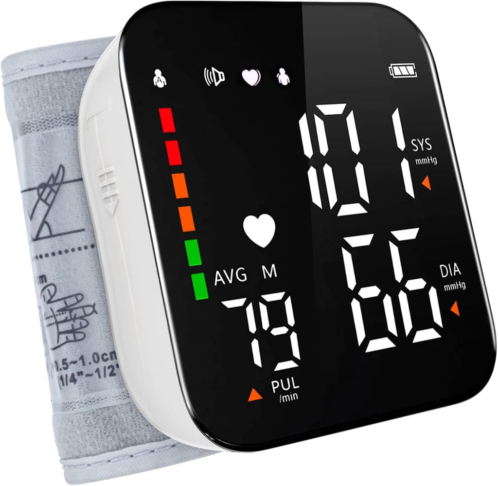Greetmed Talking Wrist Blood Pressure Monitor Automatic Digital BP Machine

