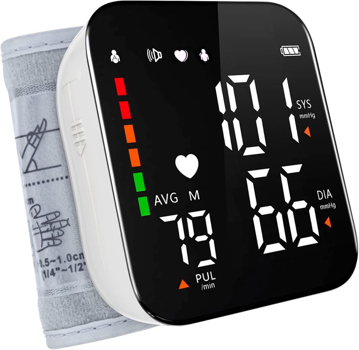 Greetmed Talking Wrist Blood Pressure Monitor Automatic Digital BP Machine

