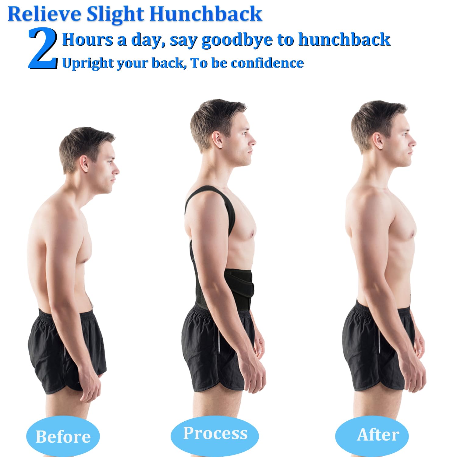 PAZAPO Posture Corrector Back Brace for Men and Women, Upper and Lower Lumbar Support

