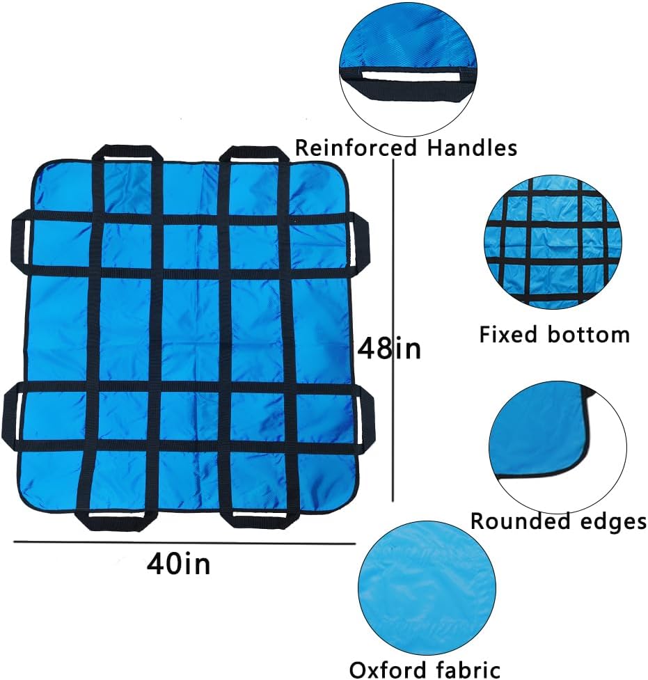 Positioning Bed Pad with Handles, 48 x 40 Transfer Sheet for Repositioning


