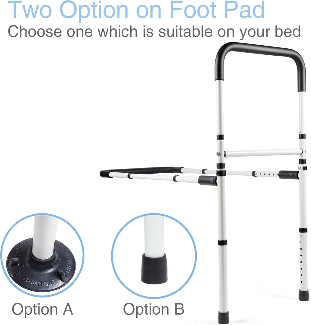 LandTale Adjustable Bed Assist Rail with Handle, Safety Grab Bar for Bed

