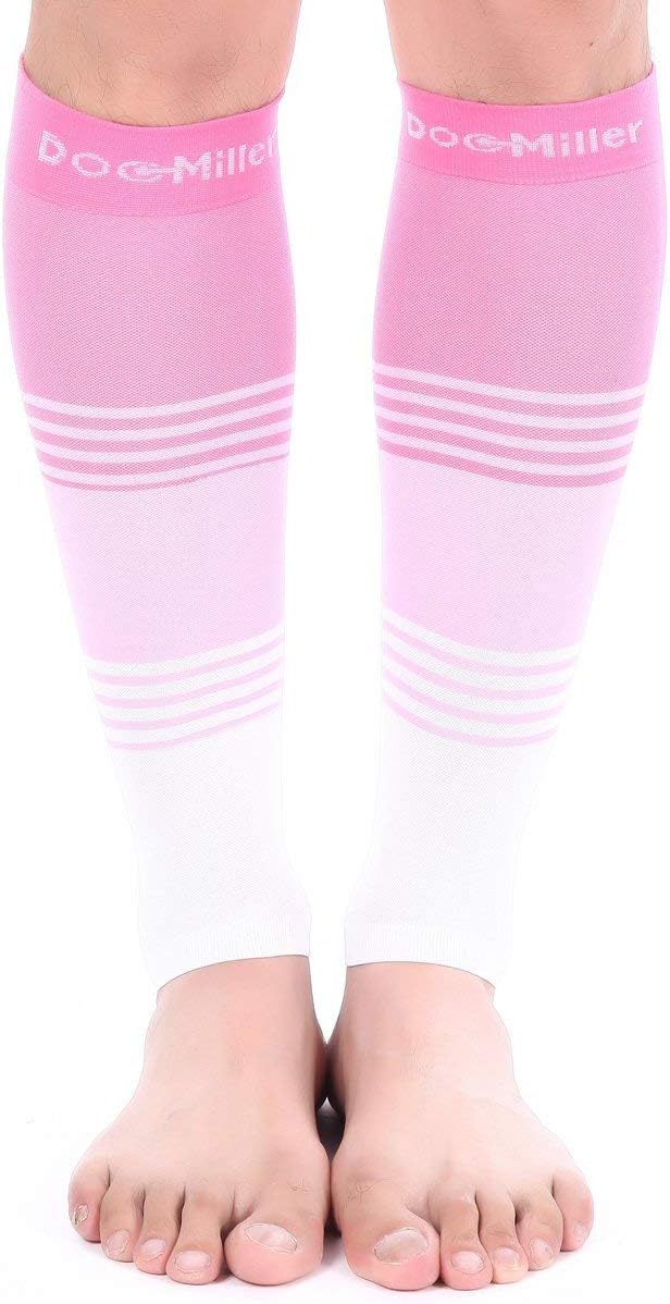 Doc Miller Graduated Compression Calf Sleeve 20–30 mmHg, Footless, 1 Pair

