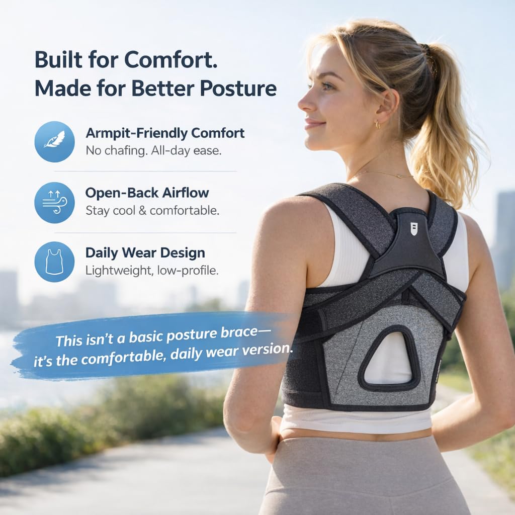 Adjustable Women’s Posture Corrector Upper-Back Brace for Shoulder and Slouching

