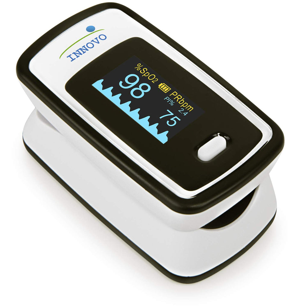 Innovo Deluxe iP900AP Fingertip Pulse Oximeter Blood Oxygen Monitor with Alarm OLED

