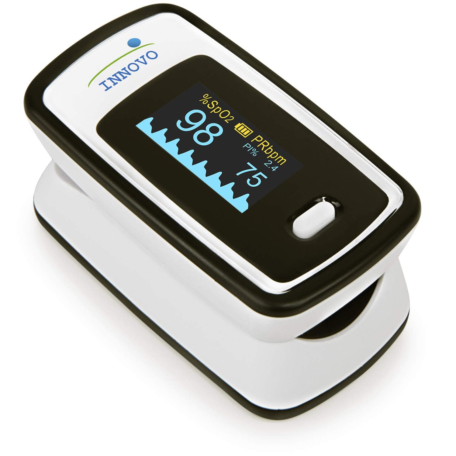 Innovo Deluxe iP900AP Fingertip Pulse Oximeter Blood Oxygen Monitor with Alarm OLED

