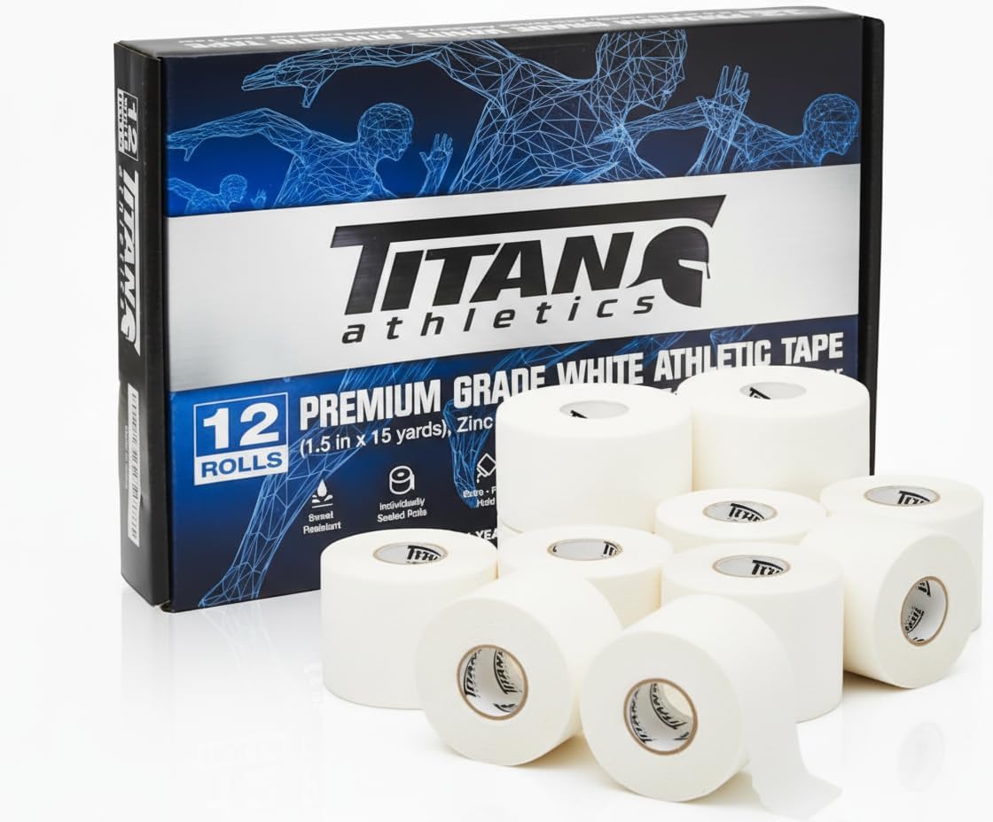 Titan Athletics Athletic Tape, Medical Sports Tape Roll, 1.5 in x 45 ft

