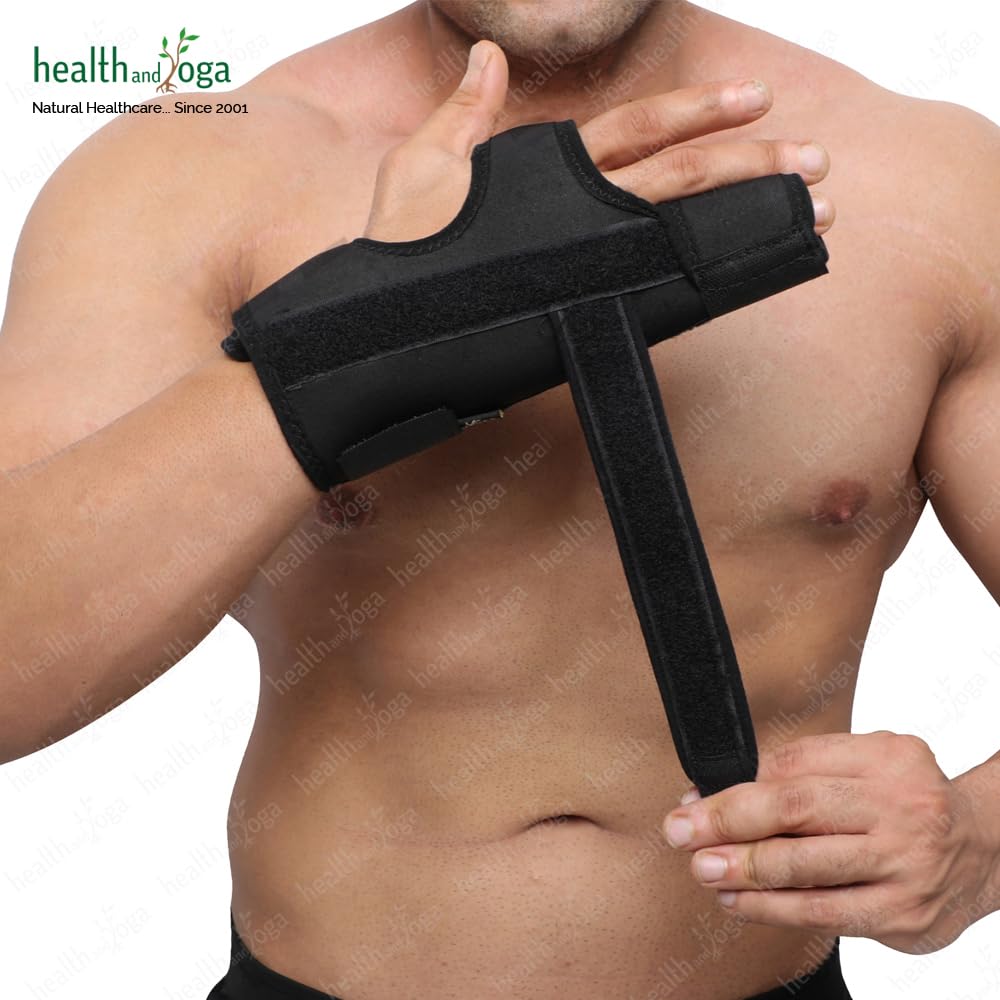 HealthAndYoga GuardNHeal Ulnar Gutter Boxer Splint for Pinky Finger Hand Brace

