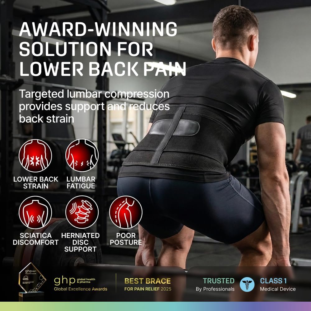 Modvel Lumbar Back Brace for Lower Back Pain Support Belt

