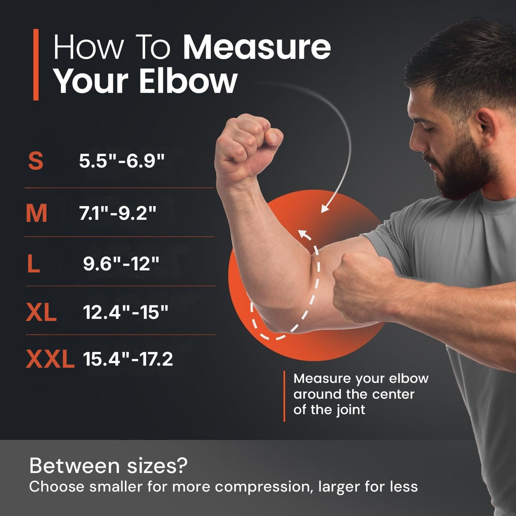 BRACIFY Elbow Brace for Tendonitis and Tennis Elbow Arm Compression Sleeve

