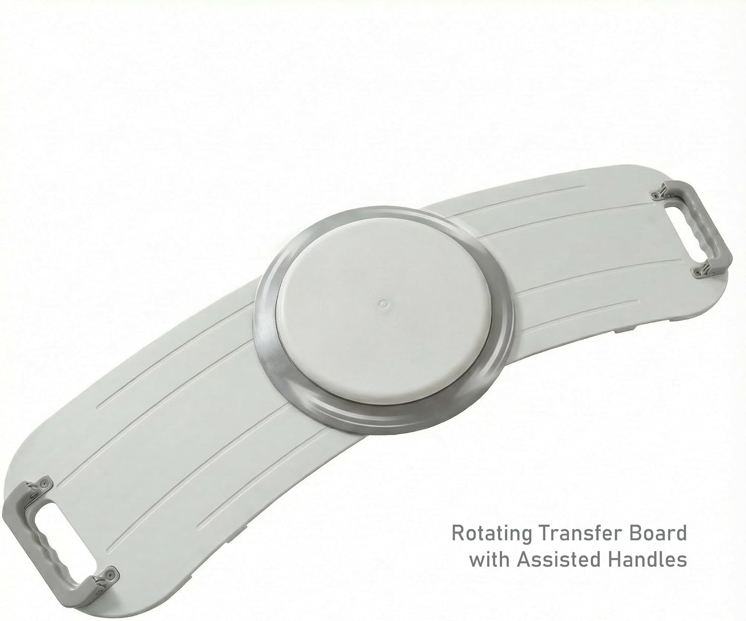 Rotating Transfer Board with Turntable and Dual Handles, Non-Slip Wheelchair Aid

