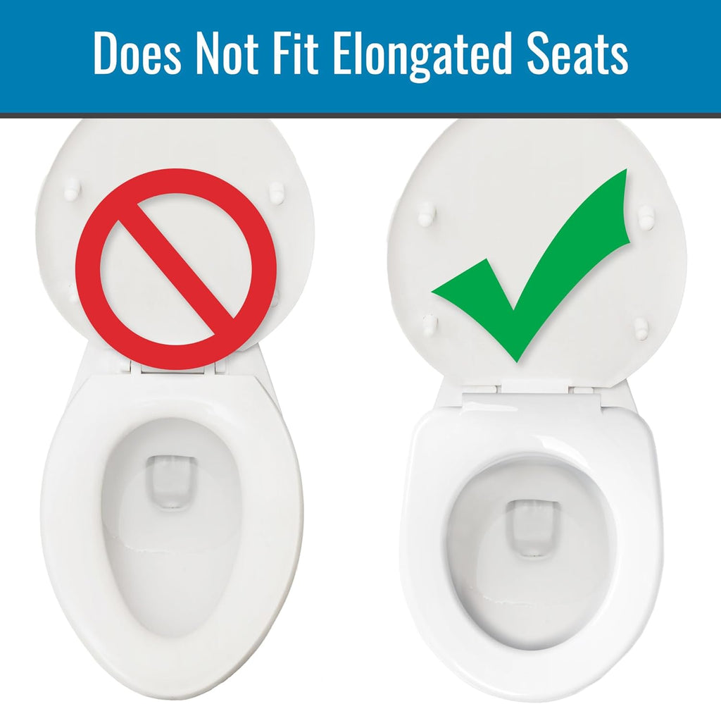 HealthSmart Raised Toilet Seat Riser, 5 in Padded Toilet Seat Elevation

