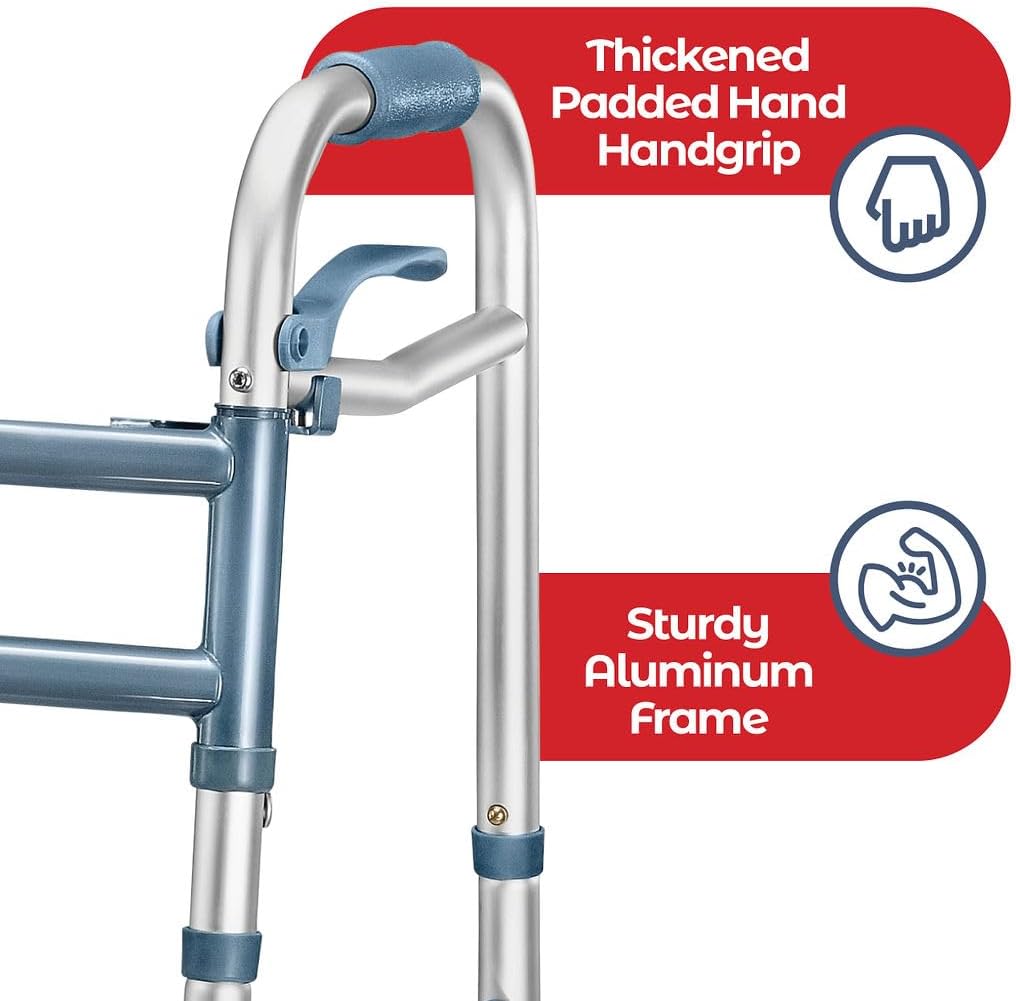 Medical King Walkers for Seniors with Wheels, Aluminum Lightweight Rolling Walker

