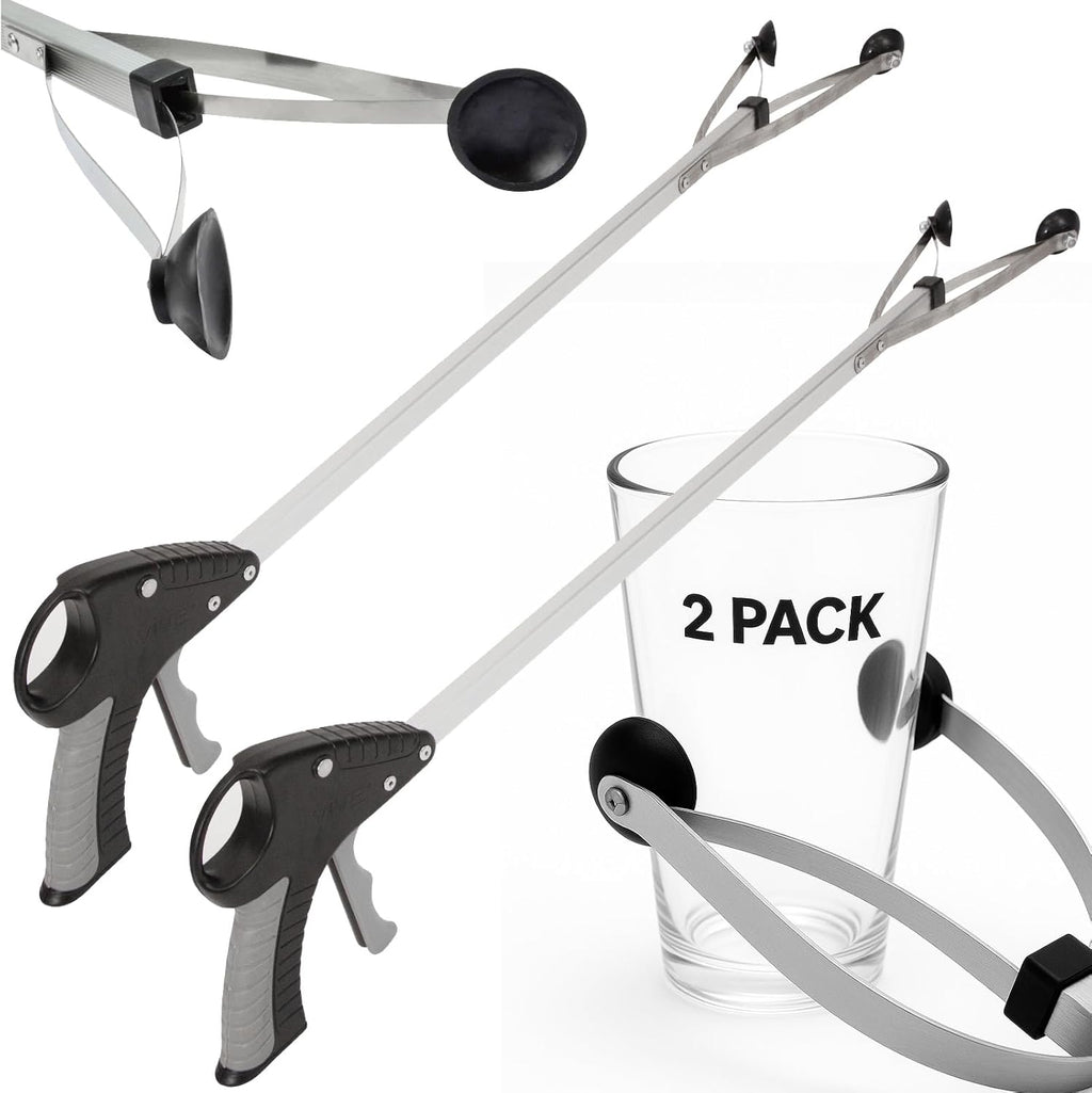 Vive Suction Cup Grabber Reacher Grabber Tool for Seniors, Extended Reach

