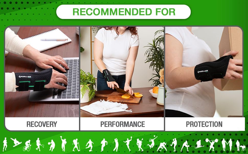 Mueller Sports Medicine Fitted Wrist Brace for Carpal Tunnel, Tendonitis, Arthritis

