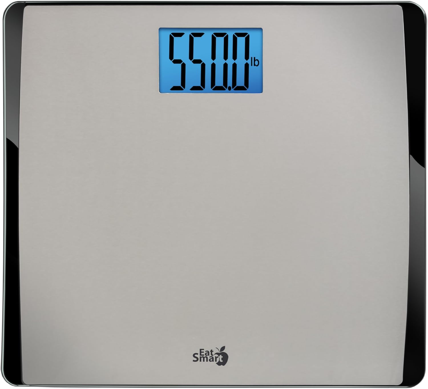 Eat Smart Precision Digital Bathroom Scale 550 lb Stainless Steel Extra-Wide Platform

