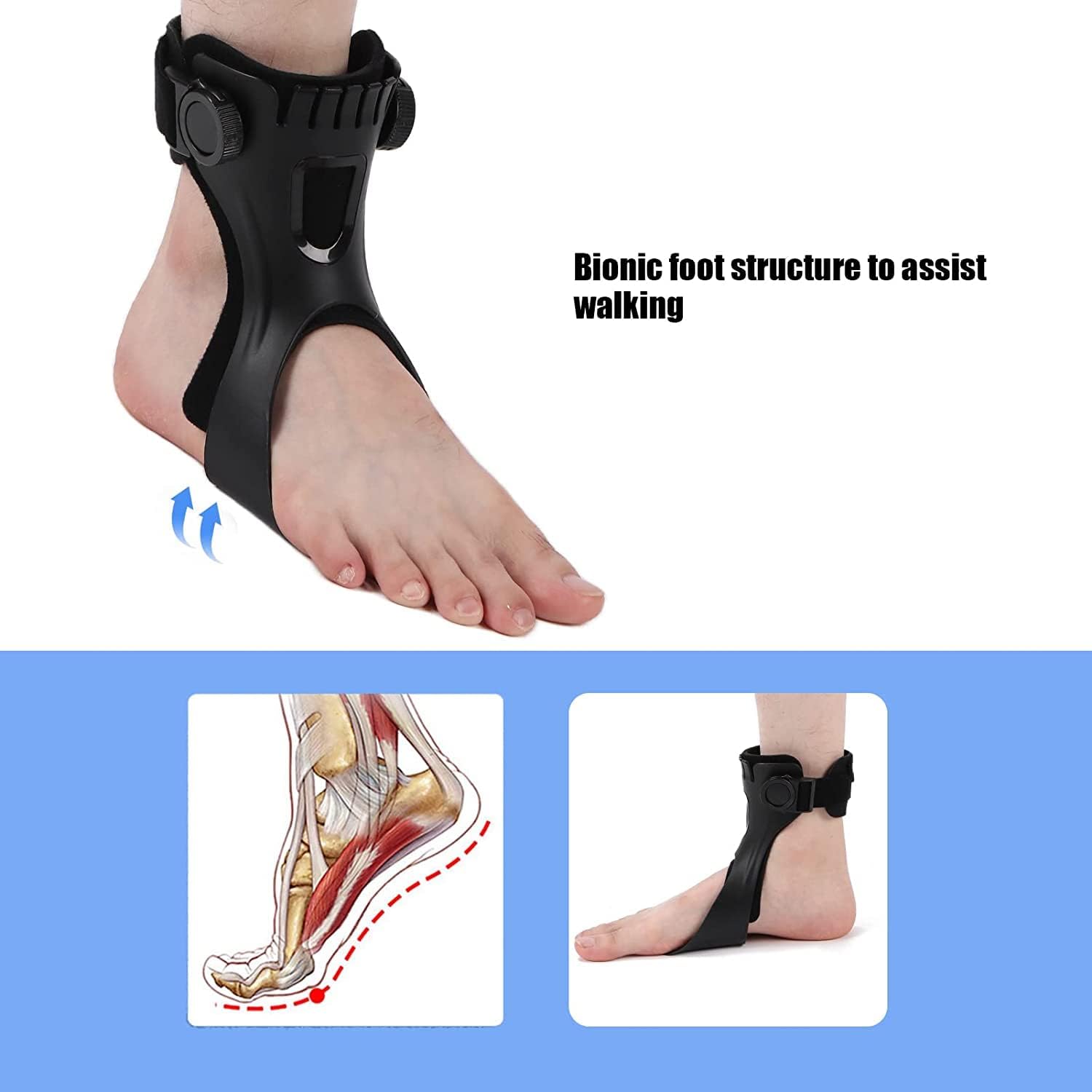 Furlove AFO Drop Brace for Hemiplegia, Stroke Varus Gait Support for Walking


