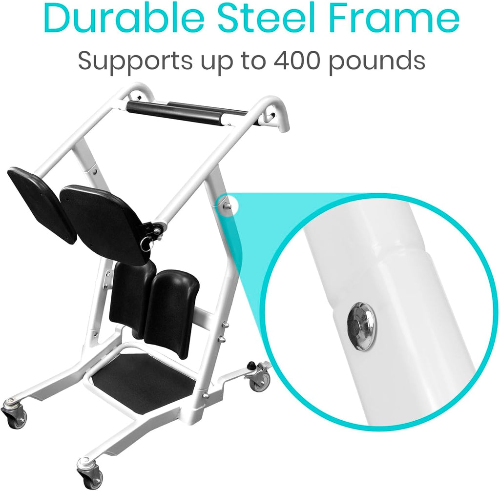 Vive Mobility Patient Mobility Assist Device with Cushioned Seat and Swivel Casters

