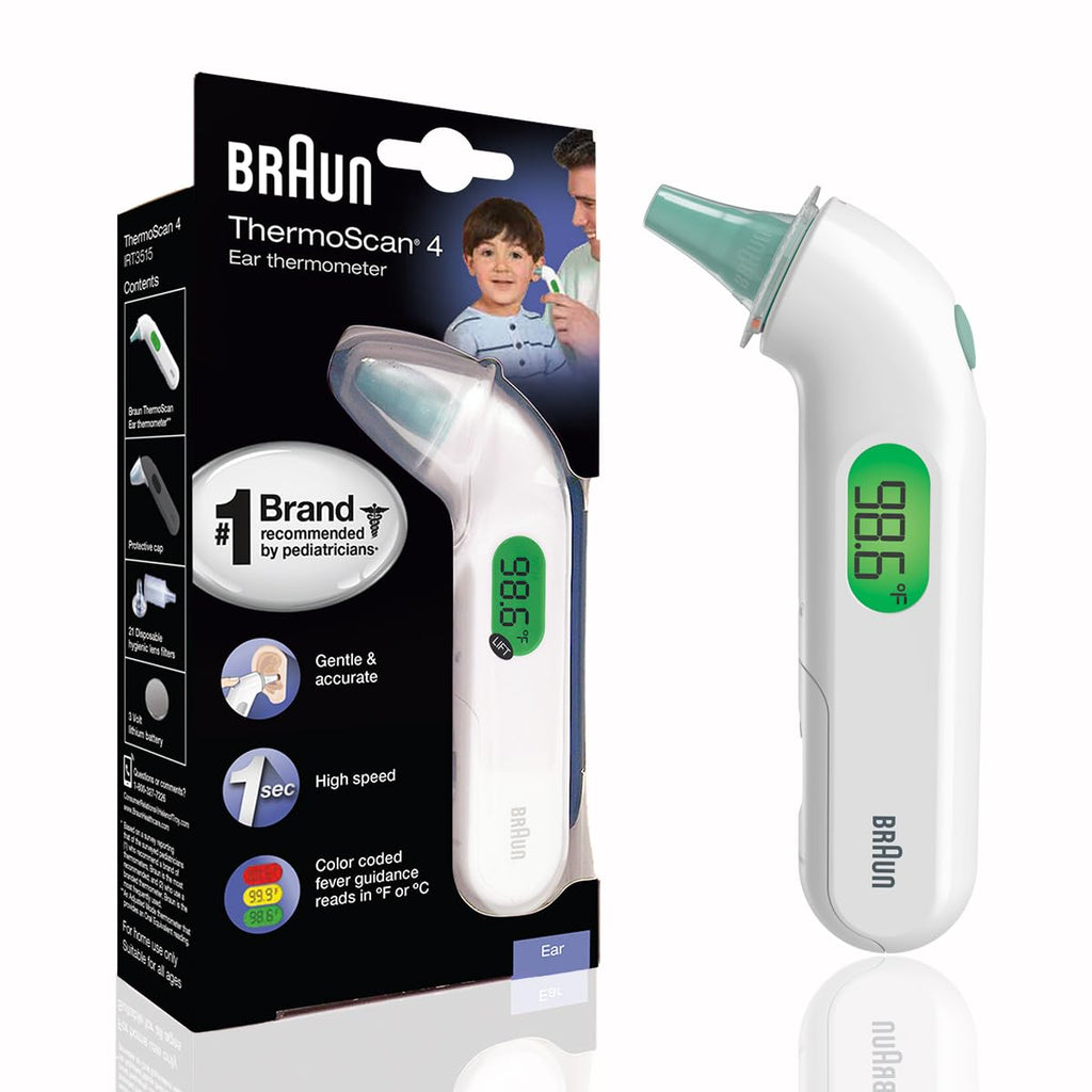 Braun ThermoScan 4 Digital Ear Thermometer for Kids and Adults

