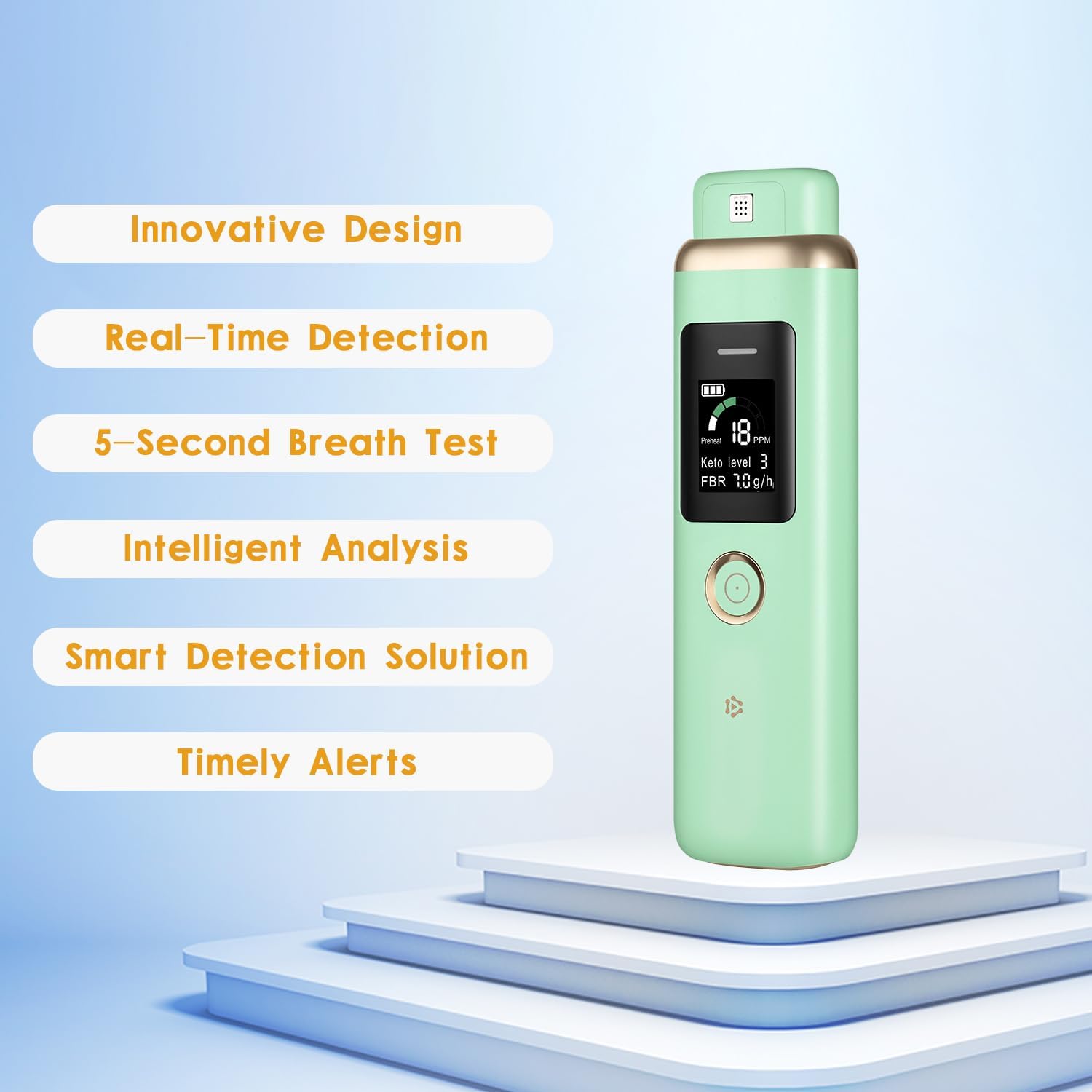 Ketone Breath Analyzer Meter for Acetone Monitoring, Keto Breath Ketosis Tester

