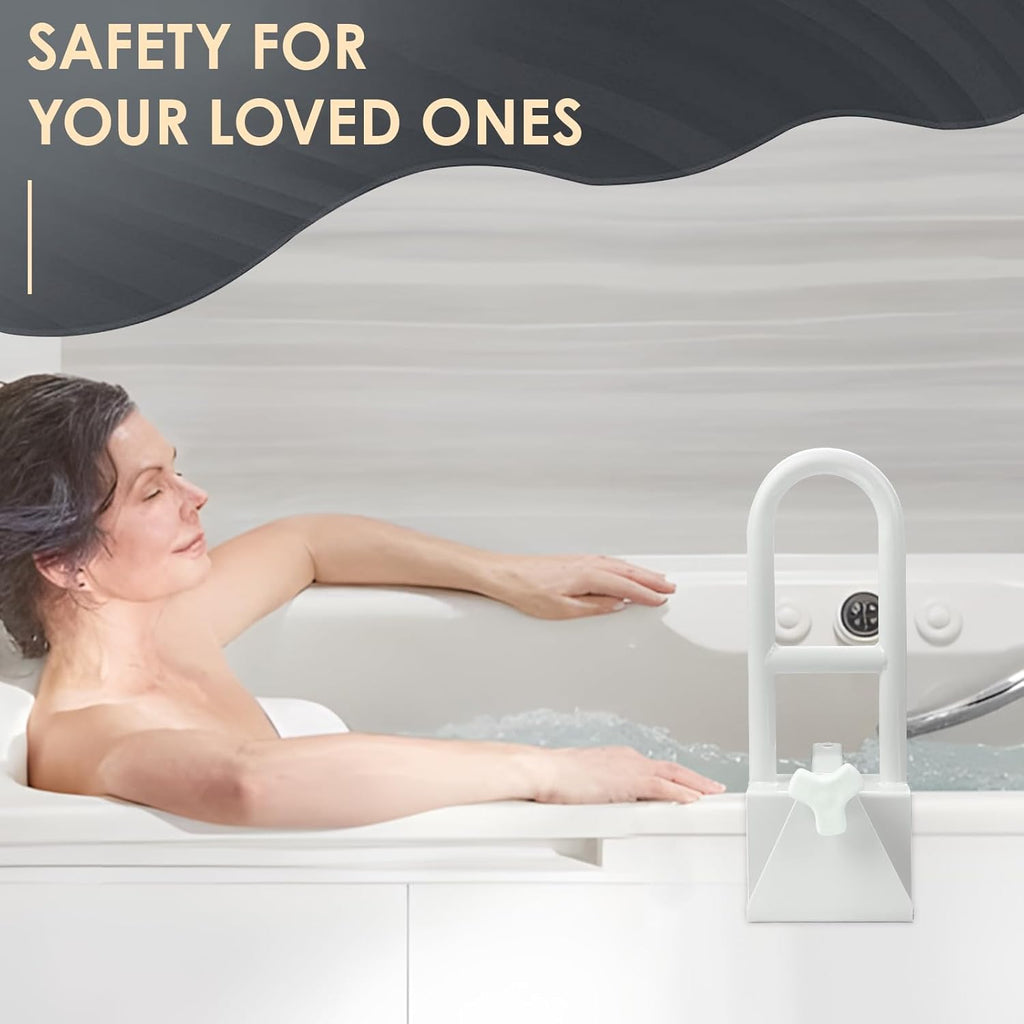 Bathtub Safety Rail Grab Bar with Adjustable Clamp for Bath and Shower, 300 lb

