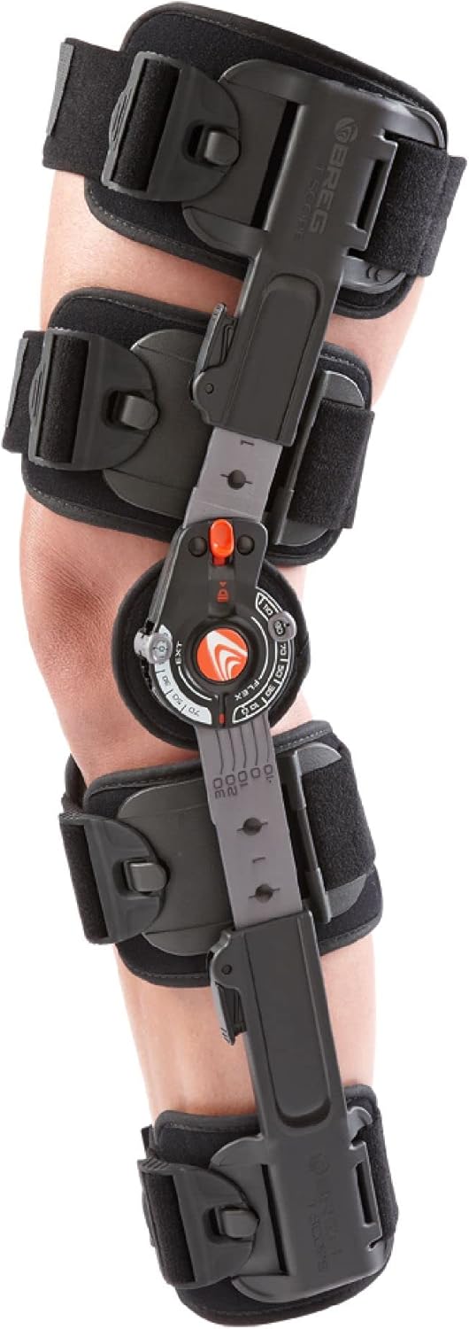 Breg Post-Op Knee Brace with ROM Hinge for Flexion and Extension Control

