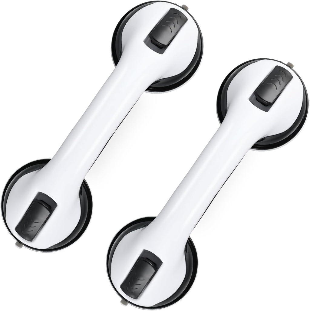 Grab Bars Suction Shower Handle for Bathtub and Shower, Non-Slip Safety Aid (2-Pack)

