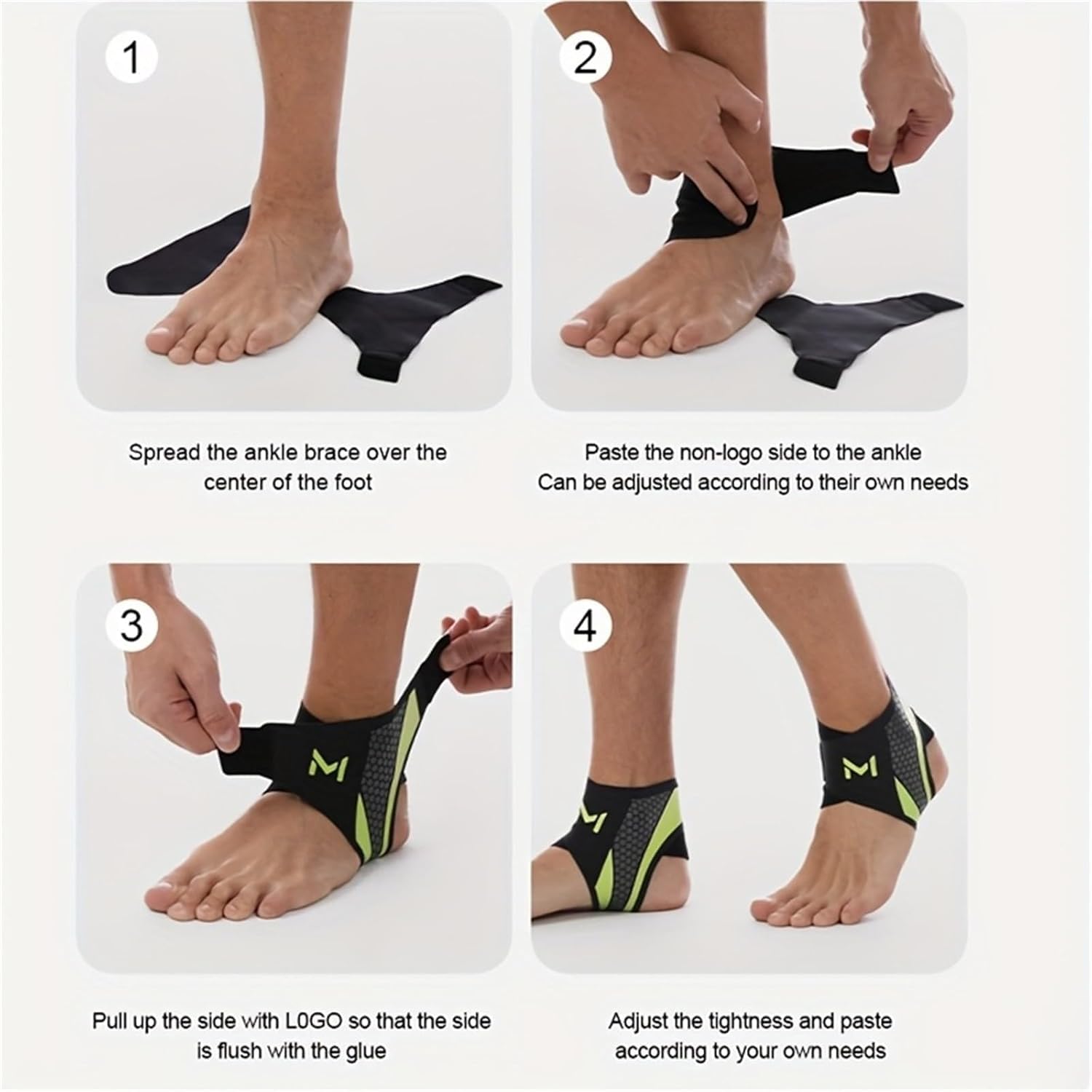 Ankle Compression Brace Sleeve Lace-Up Adjustable Sports Orthopedic Support

