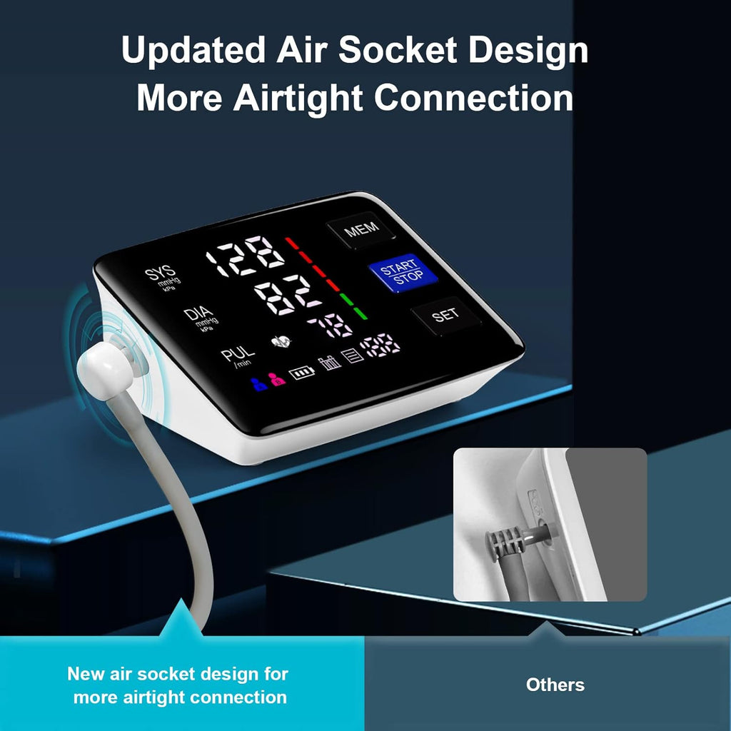 LIVAROCI Upper Arm Blood Pressure Monitor with Extra Large LED Backlit Screen


