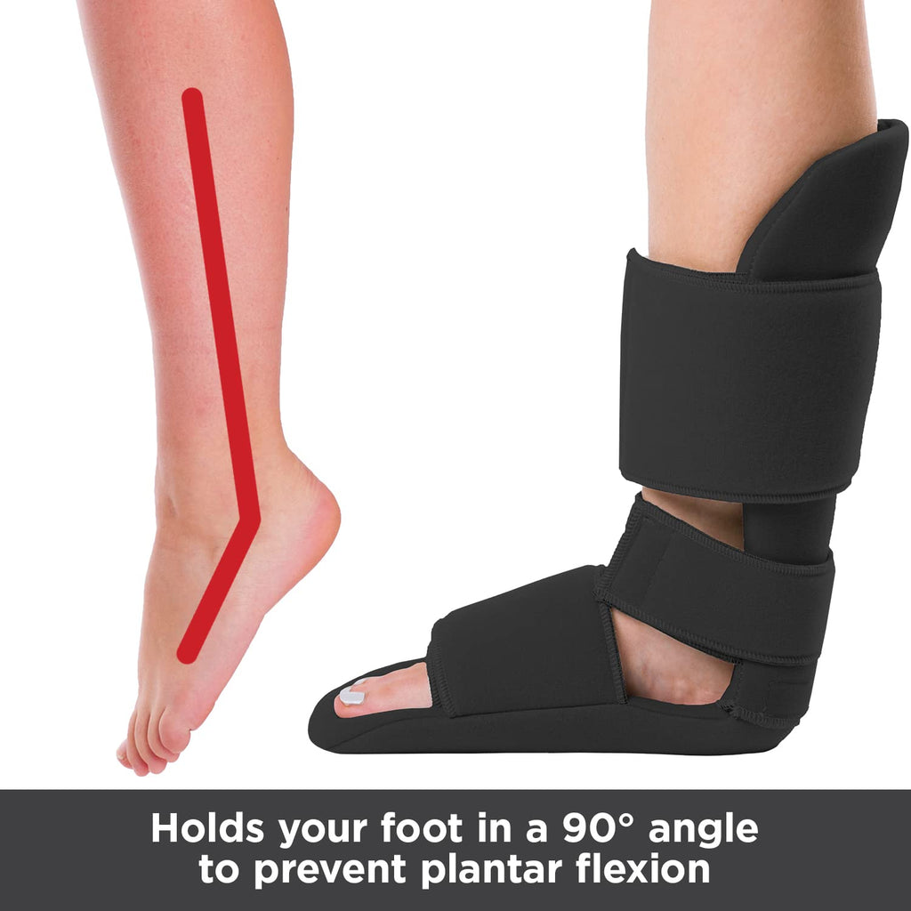 BraceAbility 90 Degree Plantar Fasciitis Night Splint Boot for Foot and Ankle

