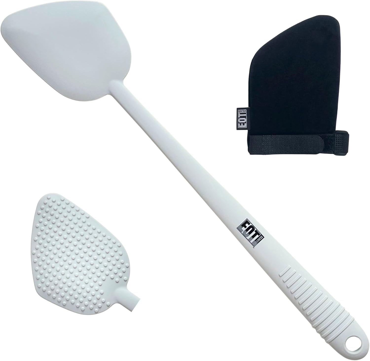 Bendable Lotion Applicator for Back & Body with Microfiber Mitt

