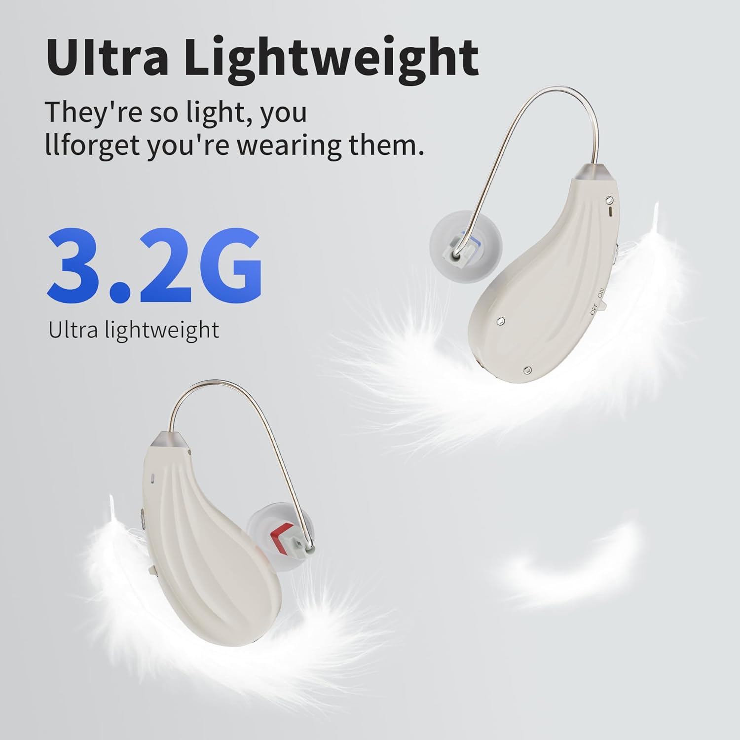 FDA Registered Invisible Rechargeable Hearing Aids for Seniors with Noise Cancelling

