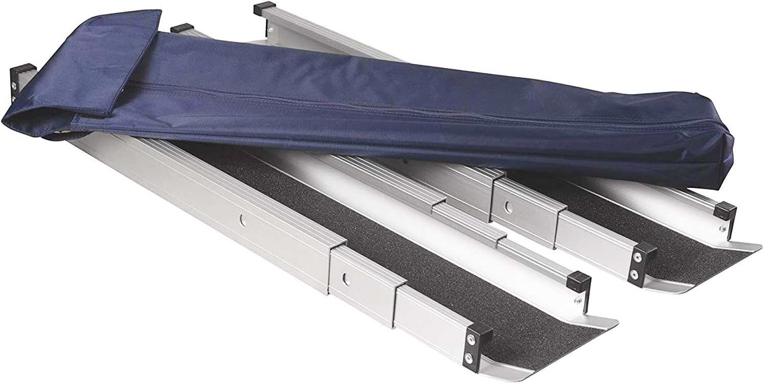 DMI Portable Wheelchair Ramp for Home, Adjustable 3-5 ft, 2-Pack Handicap Stairs

